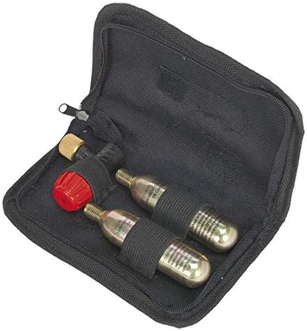 Sealey MS087 Motorcycle Co2 Emergency Tyre Inflator Kit, Red - Image 4