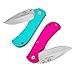MOSSY OAK 2-pack Pocket Folding Knife Set Pink and Teal Blue