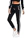 SweatyRocks Women's Drawstring Waist Long Workout Yoga Active Pant with Pocket Black Grey Large