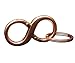 Lebeyo 8 Shaped Business Premium Car Key Ring Chain Keychain Keyholder Organizer Buckle Clip with Detachable Loop(LB-KH-02, Rose Gold)