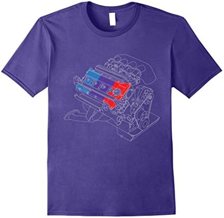 Mens Motorsport S14 DTM-Style M3 Race Engine Tshirt Small Purple
