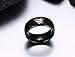 Dilanco 8mm Black Beveled Tungsten Carbide Men's Comfort Fit Wedding Bands Rings with Superman