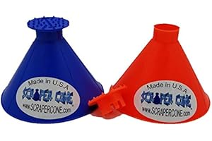 SCRAPER CONE️ 2 Pack of The SCRAPER CONE The Original Ice Scraper, Snow Removal Made in The USA Magical Frost Removal Funnel Shaped Cleaning Tool Car Windshield Deicer Magic Scrapers Instascrape Shovel Brush
