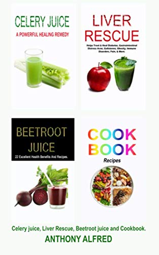 Celery juice, Liver Rescue, Beetroot juice and Cookbook.