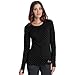 heartsoul Women's Round Neck Long Sleeve Heart Print T-Shirt