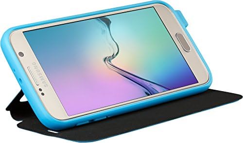 Galaxy S6 Case, Anti-Microbial Protection, High Quality Matte Scratch-Proof Finish, Sound Amplifying Design, Kick-Stand Shock Absorbing Hybrid Case for Samsung Galaxy S6 SM-920 Devices - Light Blue
