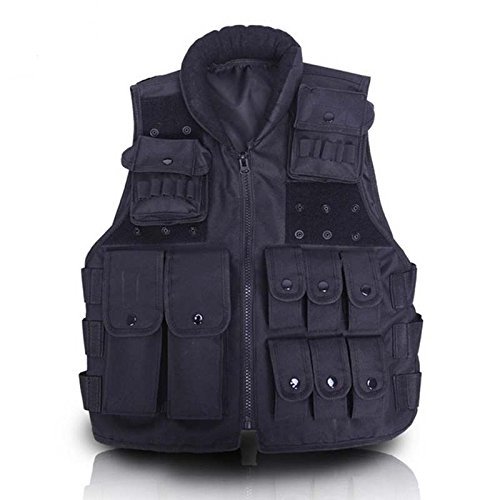 360 Tactical Police Military SWAT Entry Law Enforcement Assault Utility Vest Chest Vest (Black) - Thumbnail 4