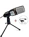 SunJet Condenser Microphone with Tripod Stand for PC Laptop Computers Sound Studio Podcast Recording , Perfect for Chatting Skype MSN