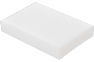 GYOFFULL HDPE Block White PE Polyethylene Rectangular Solid Plastic Tapping Block High Density Sheet Great for DIY Projects for Machining Home Floor Improvement （3/4" x 4-½" x 3"）