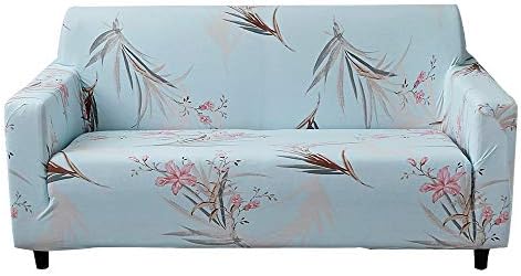 MEIQB Stretch Printed Sofa Slipcover 1 2 3 4 Seater Sofa Cover Lightweight Slip Resistant Elastic Polyester Spandex Fabric Sofa Furniture Protector Cover Couch (Flowers in The Wind, Sofa-4seater)