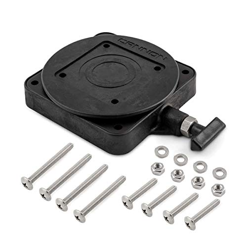 Cannon 2207003 LowProfile Swivel Downrigger Mounting Base, Black