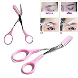 ShungHO Universal Eyebrow Trimmer+Comb Eyelash Hair Scissors Cutter Shaper Beauty Tool