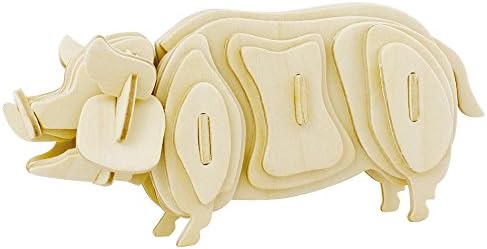 Wooden 3D Puzzle Chinese Zodiac Animal Pig