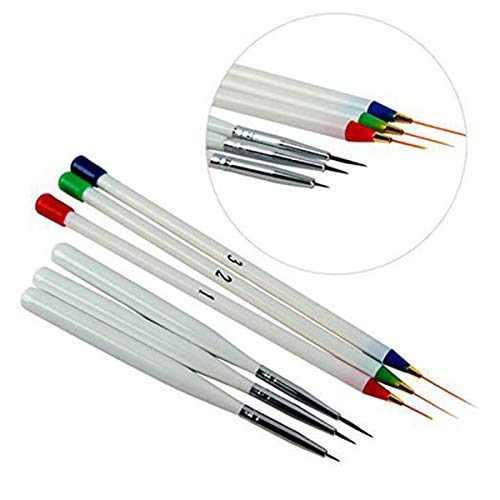 Beautifultracy 6 Pcs Nail Art Liner Brushes, UV Gel Painting Nail Design Brush Pen, Nail Dotting Painting Drawing Pen - Thumbnail 3