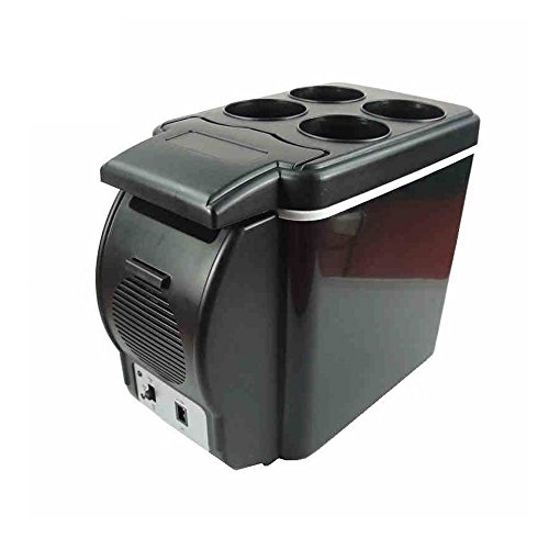 Click Here to See More Images ZJⓇ Mini Refrigerator Car refrigerator - 6L Car Refrigerator Portable Cold Box Travel Refrigerator Freezer Cooling Box Miniature Household Refrigerators #