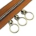 YaHoGa #5 Antique Brass Metallic Nylon Coil Zippers by The Yard Bulk Brown Tape 10 Yards with 20pcs Sliders for DIY Sewing Tailor Craft Bag (Anti-Brass Brown)