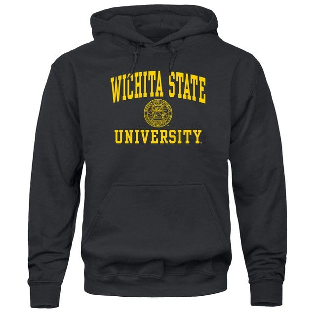 Barnesmith Wichita State University Shockers Hooded Sweatshirt, Heritage, Black, Small Image
