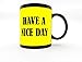 Have A Nice Day Coffee Mug, Funny Cup With Middle Finger On The Bottom,Funny Unique Christmas Gift Cute Cool Ceramic Cup, Best Father's Day And Mother's Day Gag Gifts 11 Oz 100% Ceramic Yellow Mug