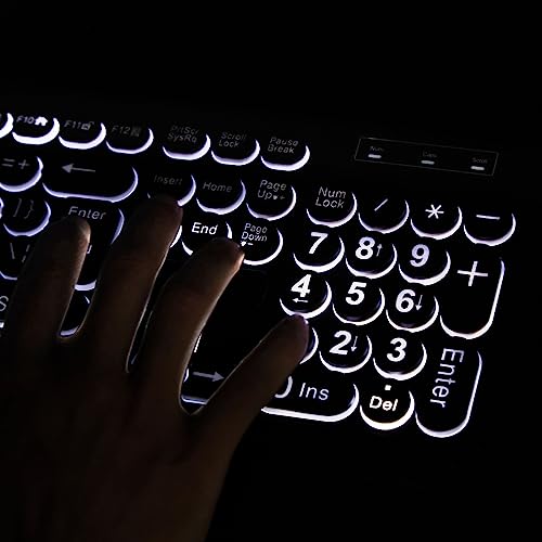 MCSaite Wired Backlit USB Keyboard - 104 Keys