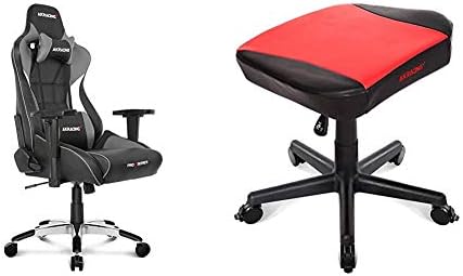 セット買い Akracing ゲーミングチェア Pro X V2 Grey 灰 オットマン フットレスト Red レッド