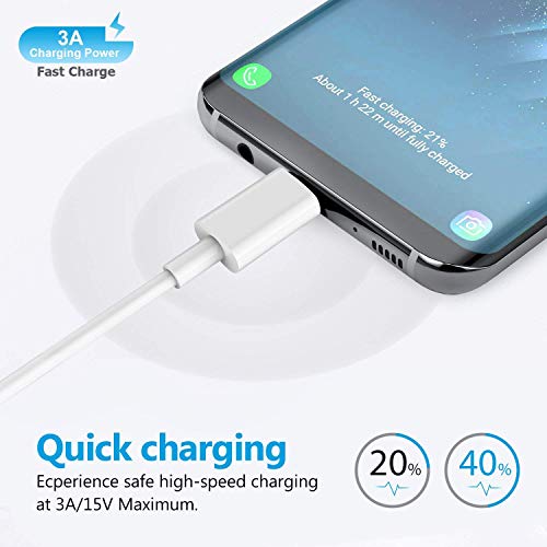 USB Type C Cable, Amoner 4Pack 3FT 6FT 6FT 10FT USB A to USB C Fast Charging Type C Cord for Samsung Galaxy S10/S9/S9+/S8/S8+, Note 9/8, Pixel, Nintendo Switch, New iPad Pro, MacBook Pro and More