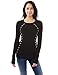 PattyBoutik Women’s Crewneck Trim Ribbed Sweater