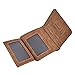 Yuhan Pretty Mens Wallet Vintage RFID Blocking Leather Bifold Wallet Trifold (PU Vertical Coffee)