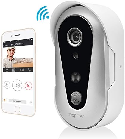 Dxpow Smart Wireless Doorbell, Battery Powered WiFi Enabled Video Doorbell Camera with Night Vision, 2-Way Audio, 960P HD Video, PIR Motion Sensor, Support IOS & Android Smartphone for Home Security