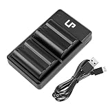LP EN-EL15 EN EL15a Battery Charger Pack, 2-Pack Battery & Dual Slot Charger, Compatible with Nikon D7500, D7200, D7100, D7000, D850, D750, D500, D810a, D810, D800e, D800, D610, D600 & More