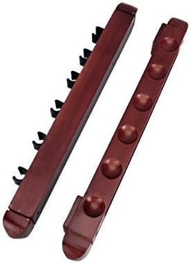 Club 147 Snooker Pool Wall Mount Hanging 6 Cue Sticks Wood Rack Holdar