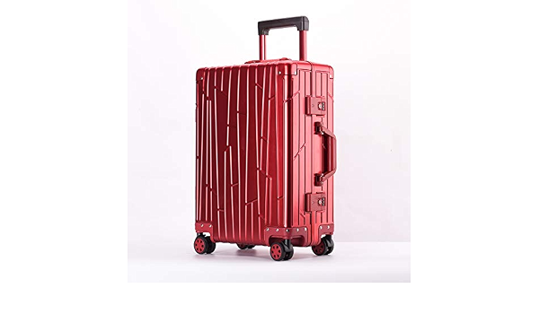 Amazon.com: TONGDAUS Mala Valise De Voyage Avec Rulettes 20''24''Pure  carcasa de aluminio Shell maleta en ruedas de viaje, Rojo, 24\