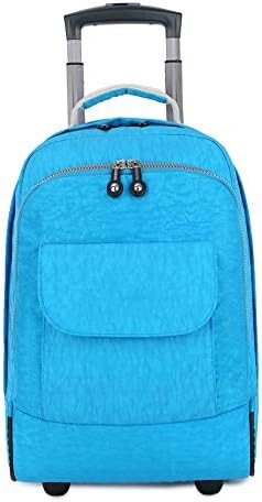 GXING Roller backpack, trolley case study bag climbing stair bag boy girl trolley bag with 2 wheels (color : Blue)