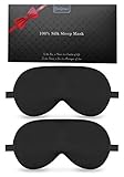 Silk Sleep Mask, 2 Pack Mulberry Silk Eye Mask with