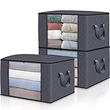 HomeHacks 3-Pack Clothes Storage,Foldable Blanket