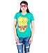 Teenage Mutant Ninja Turtles TMNT Raphael Costume Juniors Green T-shirt with Red Eye Mask (Juniors X-Large)