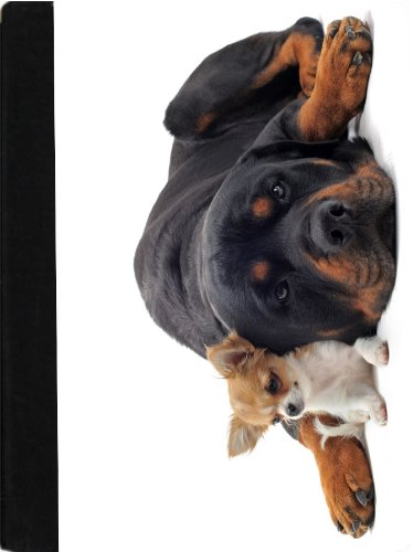 Rikki Knight Rottweiler and Chihuahua Faux Suede Notebook Binder Portfolio (RK-…