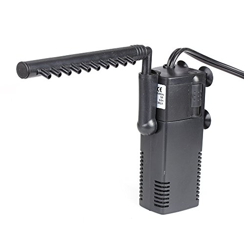 Flexzion Internal Aquarium Filter Submersible 90 GPH 3in1 Multi