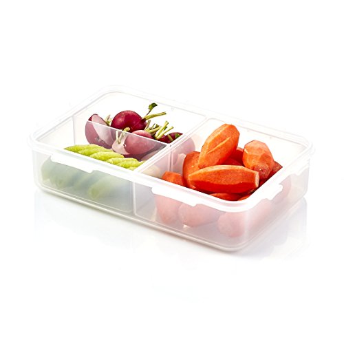 LOCK & LOCK Airtight Rectangular Food Storage Container with Removable Divider 27.05-oz/3.38-cup - Thumbnail 2