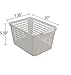Fiazony 6-Pack White Plastic Storage Basket, Office Storage Baskets