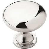 Amerock | Cabinet Knob | Polished Chrome | 1-1/4 inch (32 mm) Diameter | Edona | Drawer Knob | Cabinet Hardware (Pack of 25)