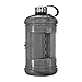 3 Liter BPA FREE Reusable Plastic Drinking Water Bottle w/ Stainless Steel Cap (Black)