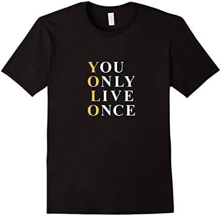 Mens Yolo You Only Live Once T-Shirt XL Black