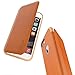 iPhone 7 Plus Case, TORUBIA Genuine Leather Wallet Card Slot Holder Flip Book Design Classic Minimalist Style Lightweight Ultra Thin Slim Fit Full Body Protective Cover Case for iPhone 7 Plus - Brown