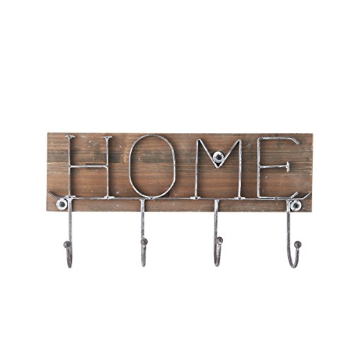 Melannco  4-hook "home" coat rack