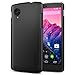 Spigen Ultra Fit Nexus 5 Case with Screen Protector Included and Premium Finish Coating for Nexus 5 2013 - Smooth Black