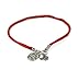 Silver Coin Charm for Success & Abundance with Hamsa Hand Charm for Protection on Red Silk String Bracelet for Men - 8
