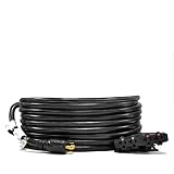 Ceptics 21-Ft 30-Amp Generator Distribution Extension Cord (L14-30 to 4x 5-15/20R) | UL Listed | 4-prong locking plug | 30A to 20A, 125/250V