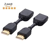 HDMI Extension Cable - iGreely Gold Plated 360° Swivel 4" HDMI Male to Female Extender Adapter Supports 4K & 3D for Google Chrome Cast, Fire TV Stick, Roku Stick Connection to TV