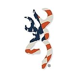 Browning Decal, Buckmark, 6 inch, Flag Print