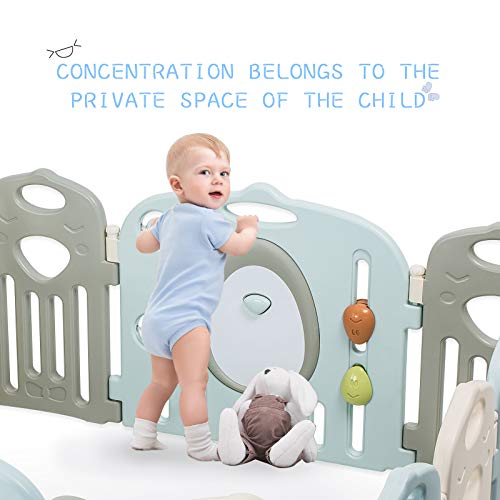 Baby Playpen - Kids 14 Panel Activity Centre Safety Play Yard, Home Indoor Outdoor New Pen